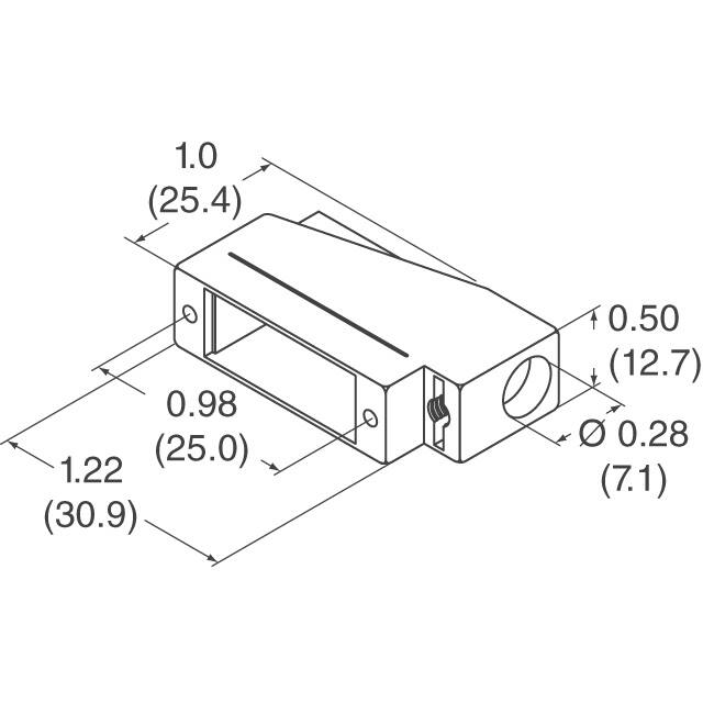 165X10439XE Conec  Capots de connecteurs D-Sub en forme de D